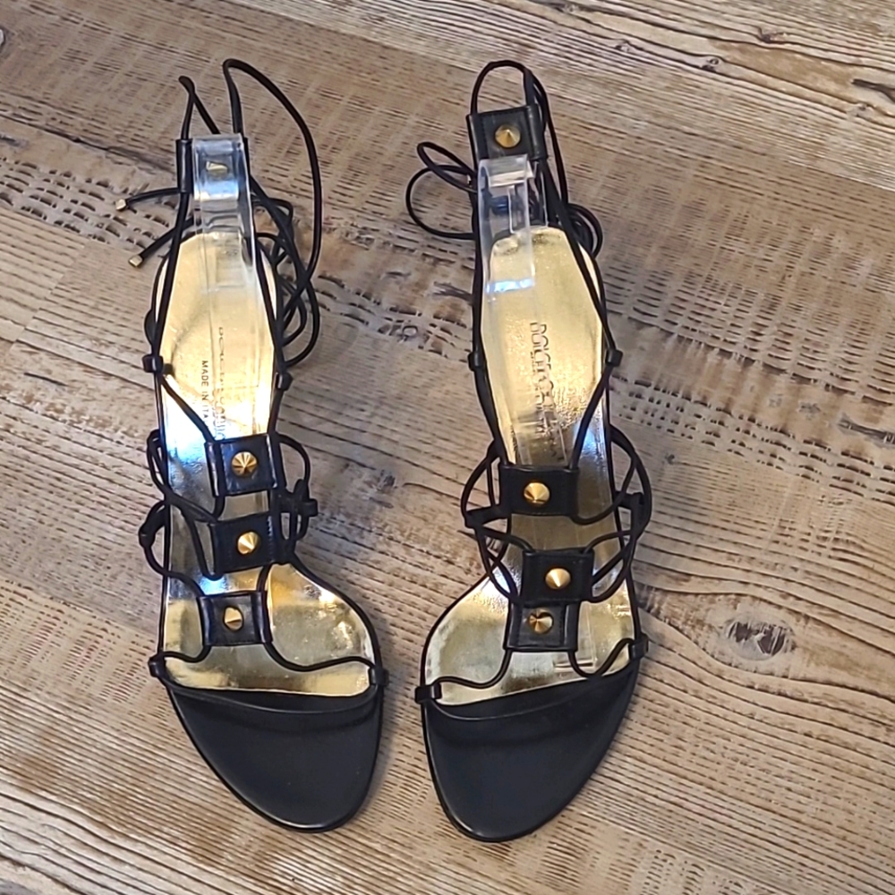 Dolce & Gabbana Gladiator Style Studded Heeled Sandals